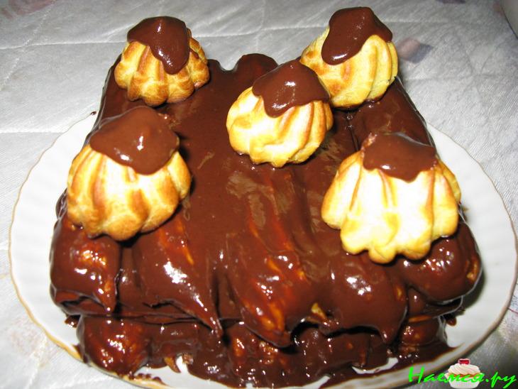 Торт 'Дамские пальчики' с заварным шоколадным кремом Торт 'Дамские пальчики' с заварным шоколадным кремом