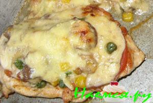 Грудка под овощами