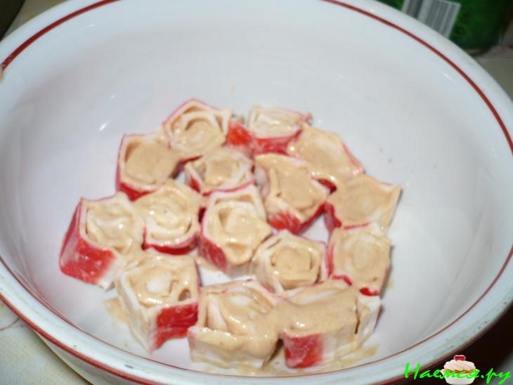 Салат крабовый острый