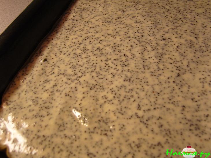 Маковый пирог с кремом