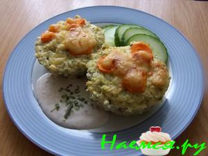 Рыбные маффины с сыром