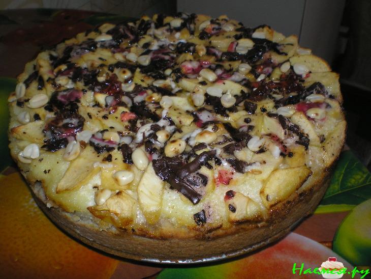 Пирог "Яблоки под снегом и на снегу"