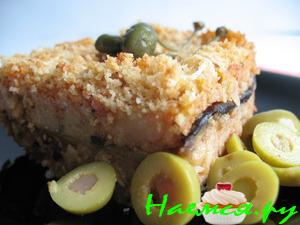 Средиземноморская запеканка из риса с баклажанами