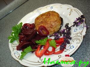 Биточки 'Курино-овощные' с овощным гарниром