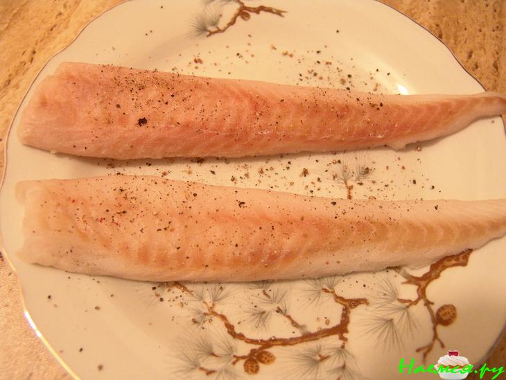 Сайда с мятным соусом