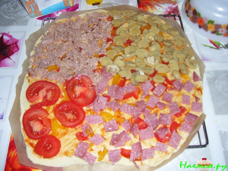 Пицца "Четыре времени года" Пицца "Четыре времени года"