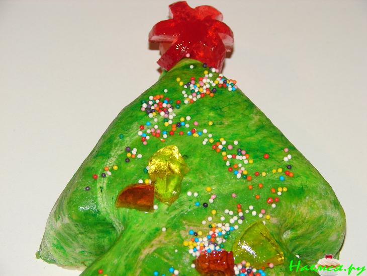 Торт бисквитный 'Новогодний' с маршмелоу 