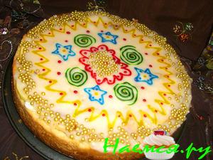 Песочный пирог с заварным кремом и яблочком!!!