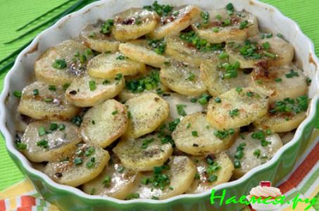 Грибы, тушеные с картофелем и горохом