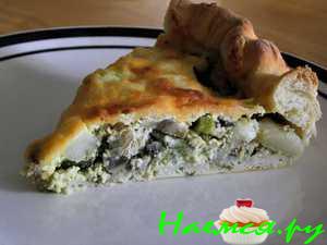 Киш творожный с грибами и овощами Киш творожный с грибами и овощами