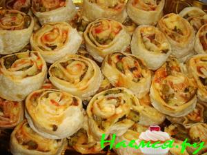 Сырные завитки "мини-пицца"