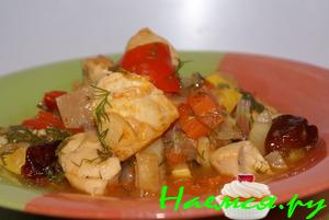 Индейка тушенная по-турецки Индейка тушенная по-турецки