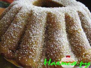 Творожный кекс 'Груша под снегом'