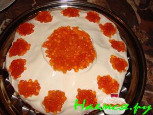 Торт "Закусочный" с лососем и творогом Торт "Закусочный" с лососем и творогом