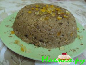 Халва из манной крупы с цукатами и кунжутом