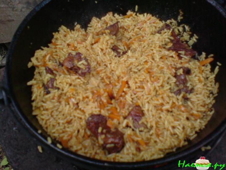 Плов с говядиной и зарой Плов с говядиной и зарой