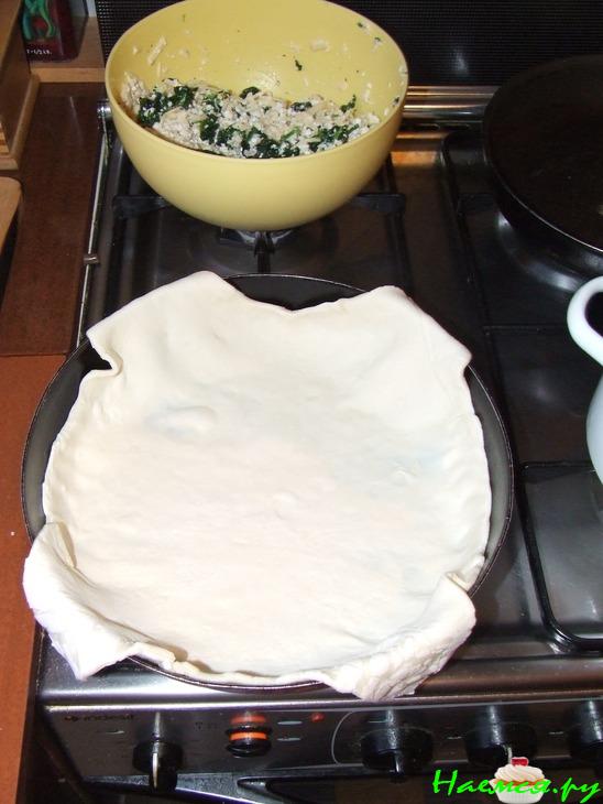 Сырный пирог со шпинатом