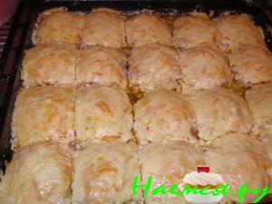 Котлетки запеченные с овощами