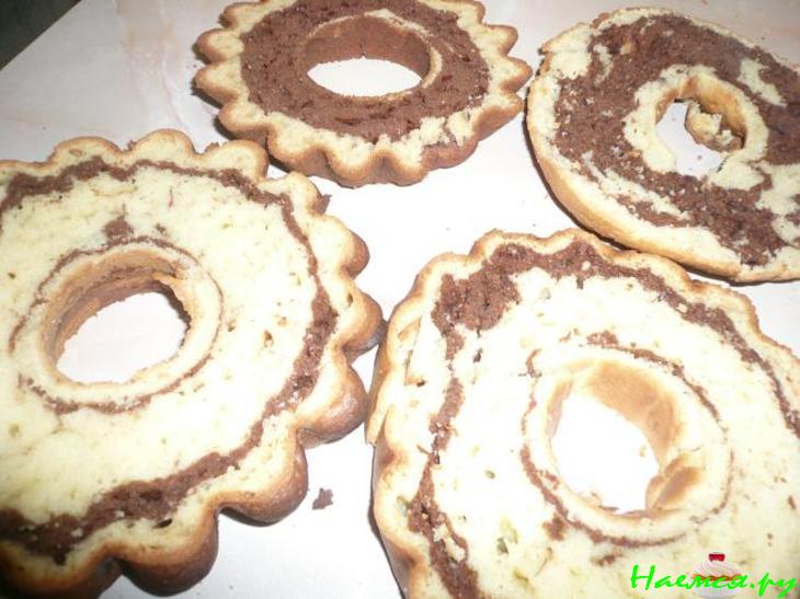 Кекс "Зебра" в шоколадной глазури