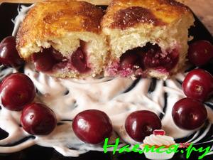 Домашний пирог с черешней