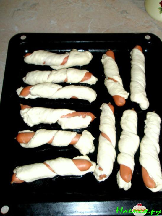 Сосиски в тесте по-быстрому