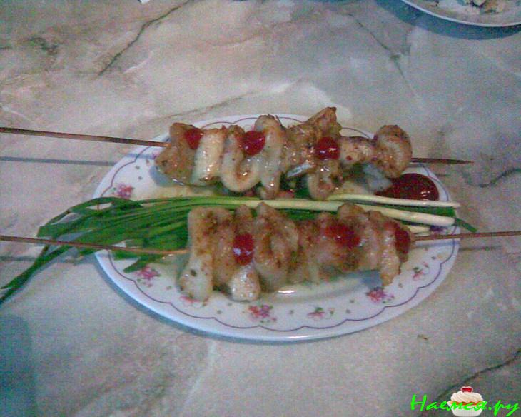 Рыбный шашлык в духовке