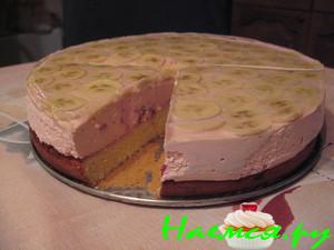 Торт с творогом и вишней (очередной)