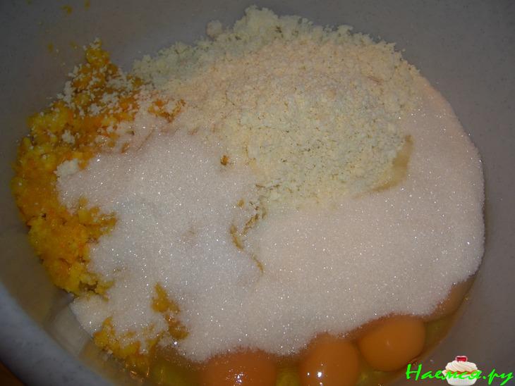 Пирог творожный с апельсином