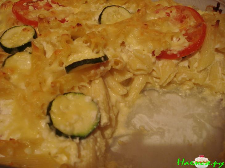 Запеканка из кабачков с рожками