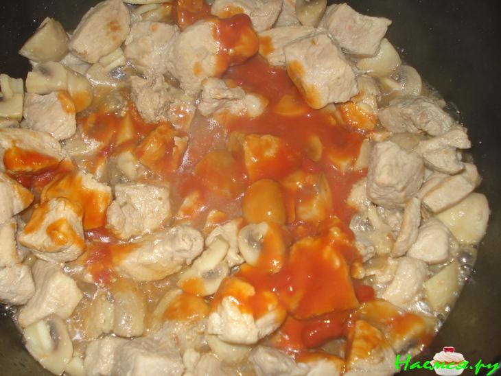 Мясо в сырном соусе Мясо в сырном соусе