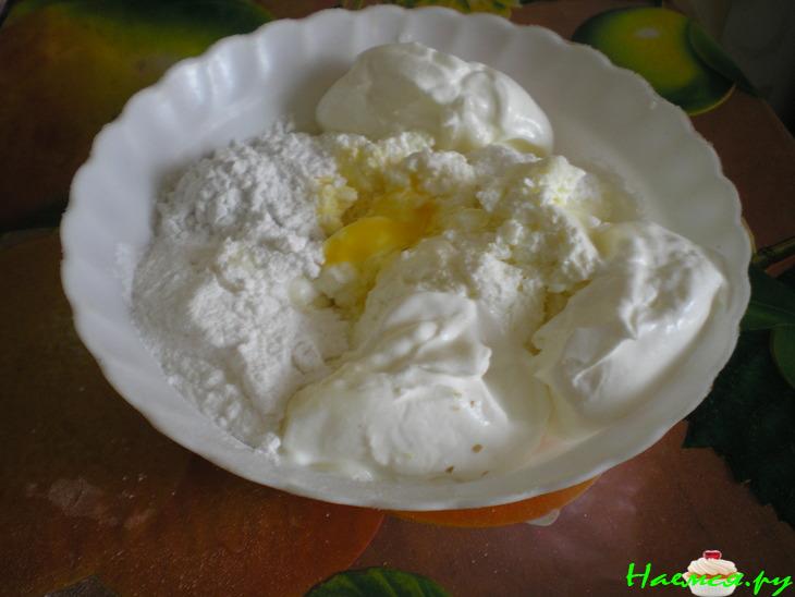 Пирог "Яблоки под снегом и на снегу"