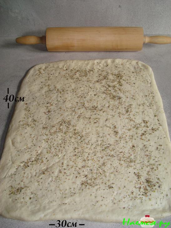 Хлеб с ветчиной и помидорами