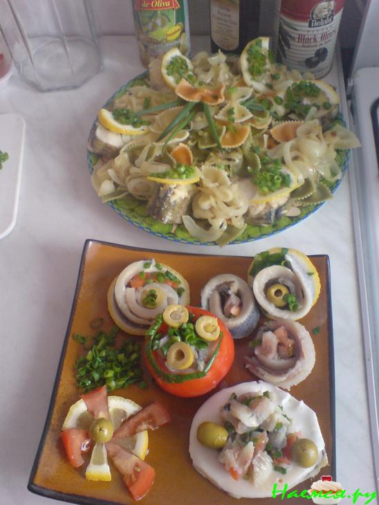 Минтайно-селедочный обед