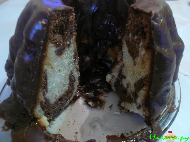Кекс "Зебра" в шоколадной глазури
