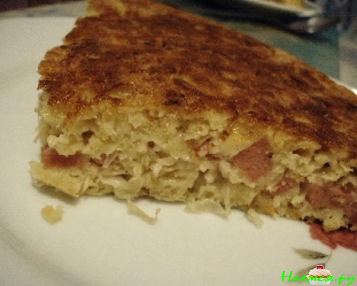 Шарлотка из квашенной капусты