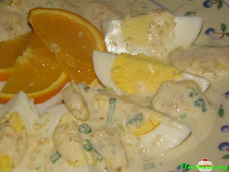 Яйца в апельсиновом рагу