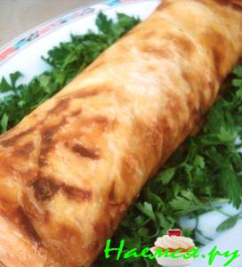 Рулет из лаваша с фаршем