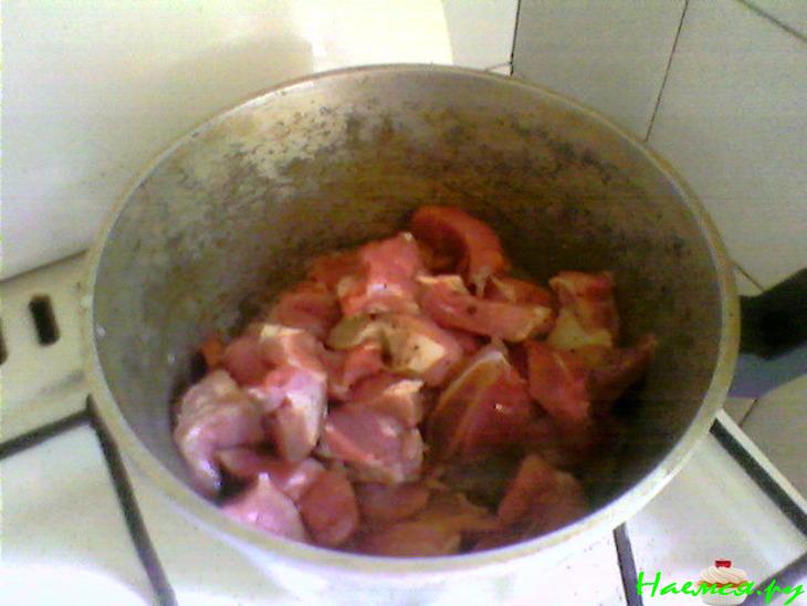 Свинина с овощами ароматная