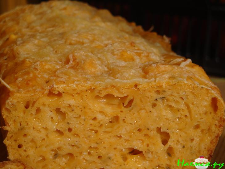 Сырный хлеб на пиве, без дрожжей