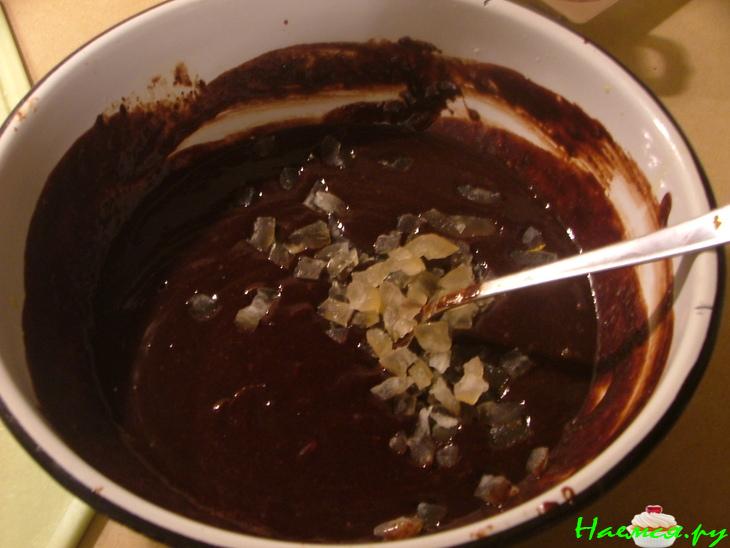 Шоколадно-апельсиновый торт с винным кремом