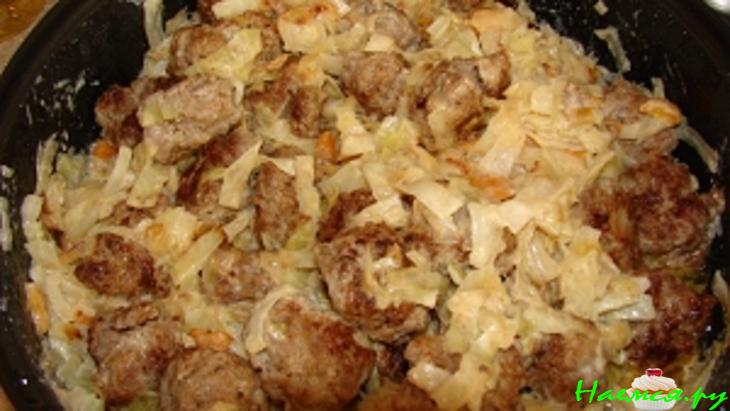 Фрикадельки с овощным рагу