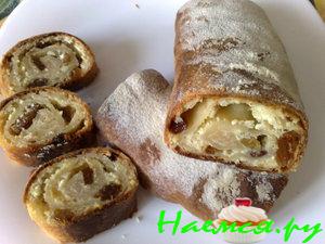 Штрудель с ванильным соусом Штрудель с ванильным соусом