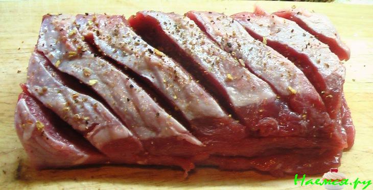 Говяжья вырезка с горчичным маслом