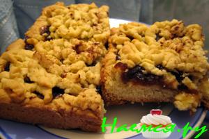 Тертый пирог с вареньем Тертый пирог с вареньем