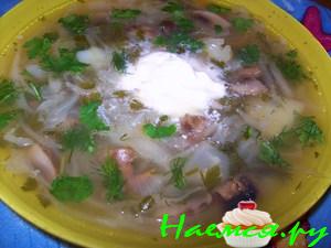 Щи с грибами и капустой в духовке