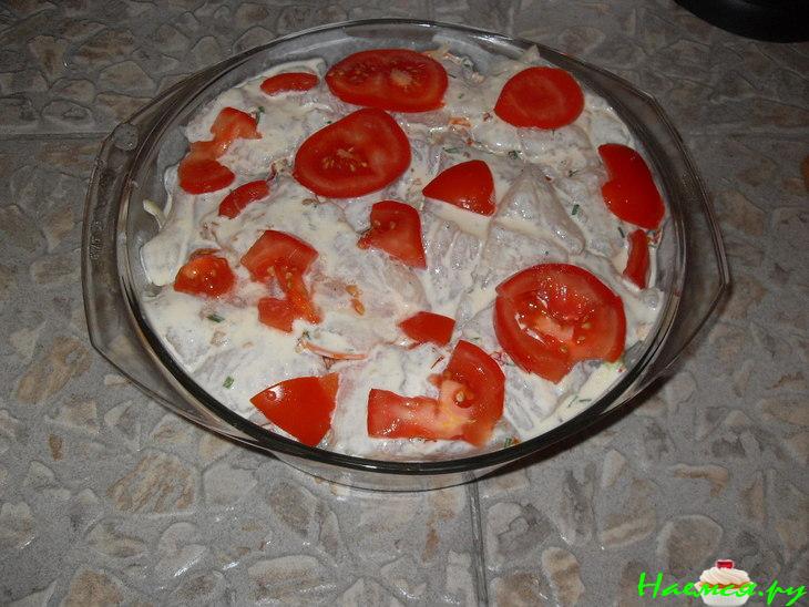 Рыба в сливочном соусе с картофелем