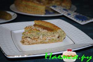 Постный пирог "Кузнечик-огуречик"