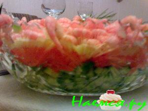 Салат с креветками "Невеста"