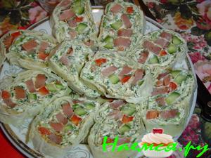 Рулет из лаваша с горбушей