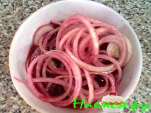 Салат из лука и граната